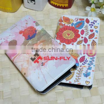 Factory price High quality Leather Flip Cover/Sublimation Leather case/Customized Leather cover for Samsung note 4