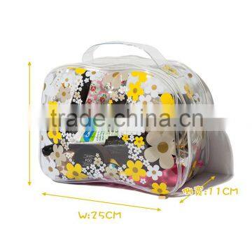 Multifunction small toiletry make up zipper pvc cosmetic bag