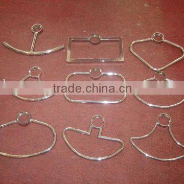 Chromed footrest for bar chair