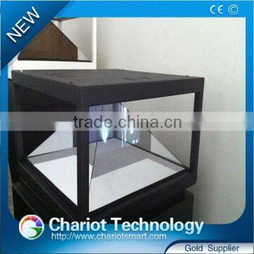 Newest! 22 inch 3d projection holographic interactive screen advertising showcase, display, pyramid with low price on sale.