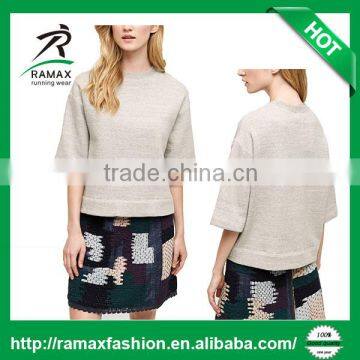 Ramax Custom Women Wholesale 100% Cotton Crew Neck Short Sleeve Blank T Shirts