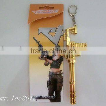 Cross Fire CF Gold Game Gun Keychain/Ring