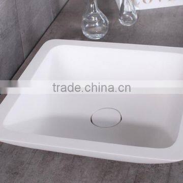 Artificial Stone Resin Basin,solid Surface Bathroom Wash Basins,Wall Mounted Acrylic Solid Surface Wash Basin photo-4