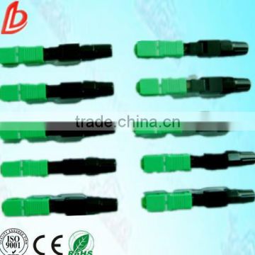 SC/APC optical connector fiber junction with green SC/APC port, singlemodel