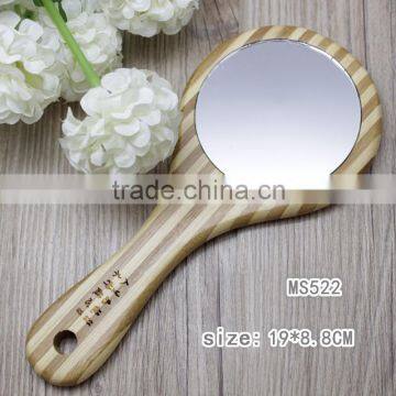 high quality antique wood wooden carved frame hand mirror