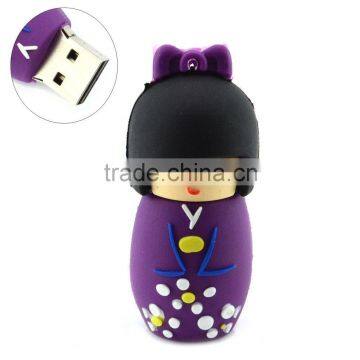 Custom USB Flash Drive Free Logo Printing Mock Up,Cartoon Character Japanese Doll USB Japan Memory Stick Wholesale photo-4