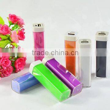 Manufacturer wholesale gift Lipstick single section multicolor power bank customized LOGO
