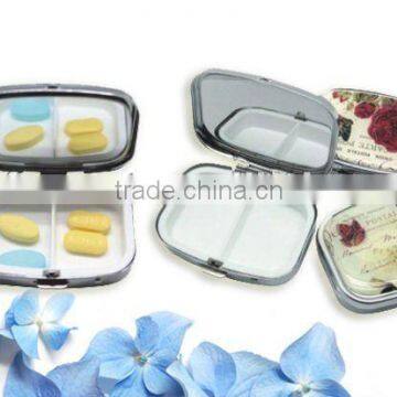 promotional metal pill case( with mirror)