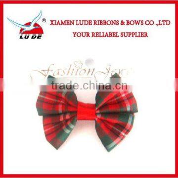 wholesale tartan ribbon bow hair clip