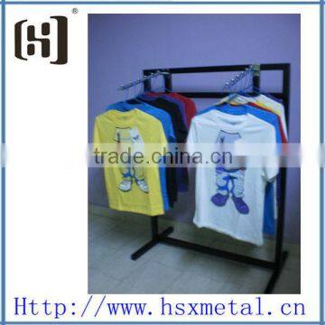 modern design metal floor exhibition clothes rack HSX-S829