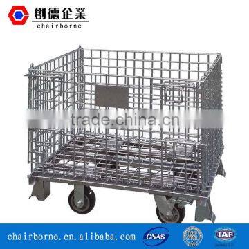 practical stackable heavy duty rolling crate with universal or PU wheels