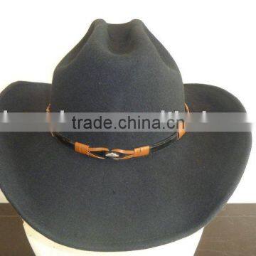 fashion 100% wool felt western cowboy hat