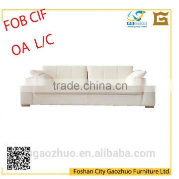 White PU sofa 3 seater for living room