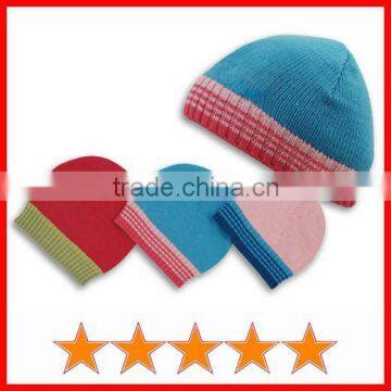 Fancy newborn knitted beanie winter hats (SU-KH53010)