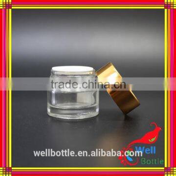 5g 10g 15g 20g 30g 50g 100g glass jar with metal lid for cosmetic jar GJ589R