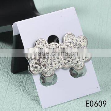 Fashionable design ! charming ! Graceful ! diamonds flower shaped earrings