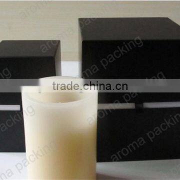 high quality recycled cardboard box for candle packing, black luxury candle box for scented candle