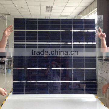 hot sale!High effiency and CE, TUV certificated 160w poly transparent solar panel,30% Transmittance