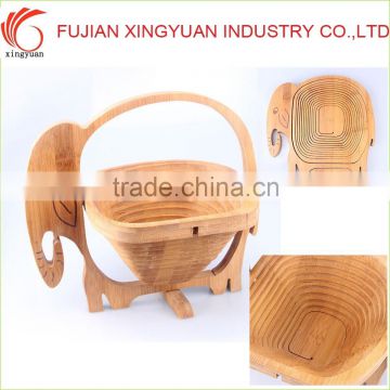 Animal Shaped Bamboo Storage Basket For Fruit