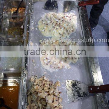 R22 Double Compressor Stainless Steel 110v 220v Electric Flat Pan Frozen Yogurt Rolling Ice Cream Machine With 8 Boxes photo-5