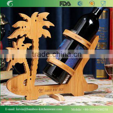 WR014/wood Premium Bamboo Wine Rack Wooden Bottle Wine Holder Antique Display Wine Kitchen Rack photo-2