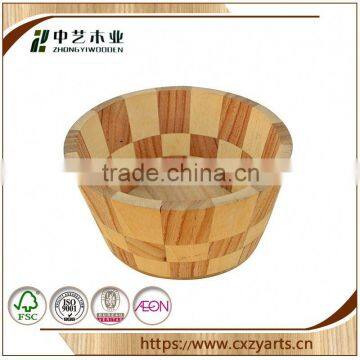 cheapest china factory handmade small wooden pickle barrel