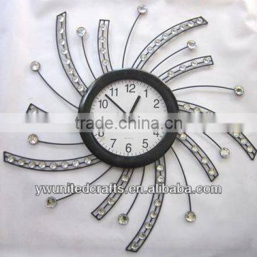 Fashion New design Mordern Home Decorative Artificial metal wall clock wholesale