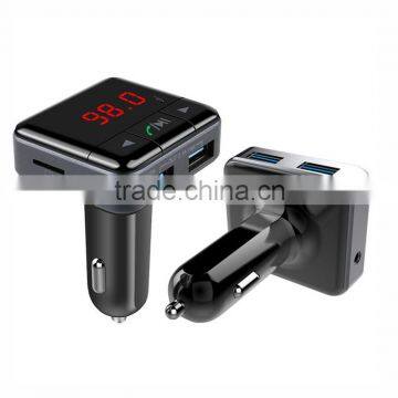 BC12 Dual USB Car Charger Bluetooth FM Transmitter Kit With APP Function, Support LCD Display / TF Card Music Play / Hands-free photo-3