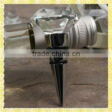 Hot Sale Custom Clear Crystal Diamond Wine Stoppers For Company Souvenirs