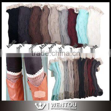 Winter Soft Cuffs Knitted Crochet Women Boot Sock Cuffs