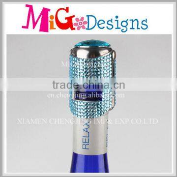 Best Selling Gift Crystal Champagne Stopper With Blue Diamond