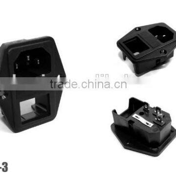 new products 2016 screw-on IEC C14 male connect with fuse, power socket UPS industrial output socket outlet connector