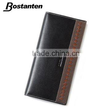 Business Men Genuine Leather Money Clip Long Wallet and Clutch Bag photo-4