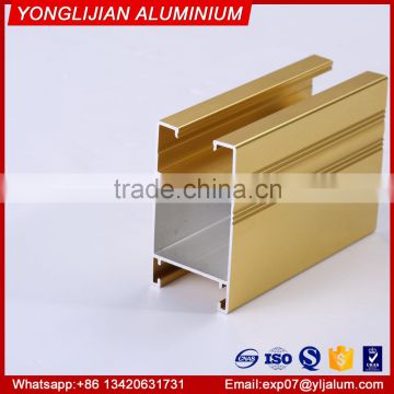 Anodized golden aluminum profile for sliding window