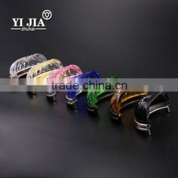 Cylinder Zinc Alloy Metal Base Green Cabinet Crystal Handle photo-3