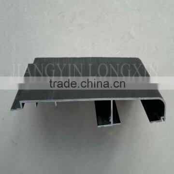 Black anodized aluminum door sill profile