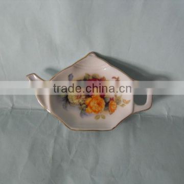 porcelain tea bag holder teapot shape mini dishes