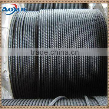 Ungalvanized and Galvanized Steel Wire Rope 6x7, 6x19, 6x37, 6x36WS, 6x12+7FC, 6x24+7FC, 8x19S, 19x7, 35Wx7,6X25FI,6X19S,6X15