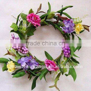 6.25'' Garland Decorative Artificial Funeral Wreaths for Spring Decorations