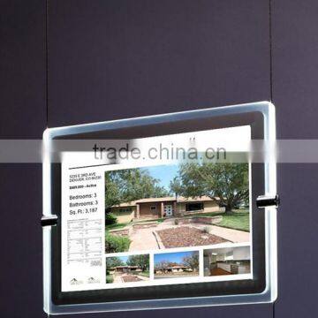 Estate Agency Hanging Acrylic Advertising Light Box Led Edge-lit Signs Window Display photo-2