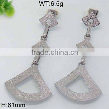 Powell Wholesale triangle earring in Steel Color