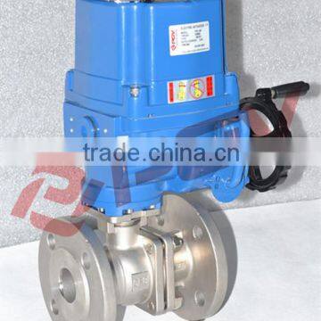 steam regulation explosion-proof flange electric ball valve with electric actuator pn16