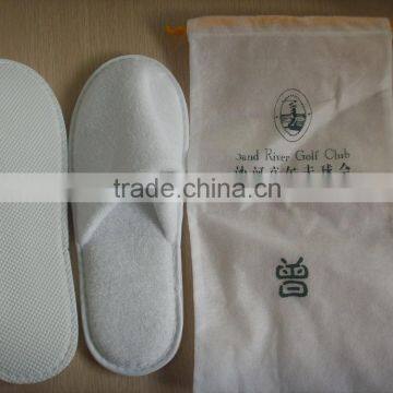 hot selling disposable cheap hotel slipper with non-woven bag