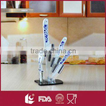 5pcs Ceramic knives with acrylic block