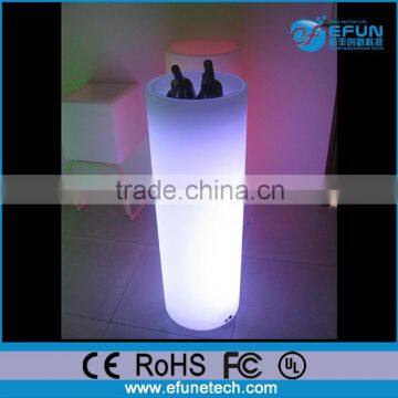 RGB color changing lighting wine cooler pot ,plastic bar led party cooler