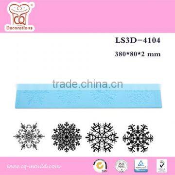 Hot sale 5 together snowflake lace mold decorating fondant cake mat