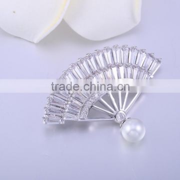 High Quality fan Brooch,Crystal fan Brooch,Rhinestone fan Brooch