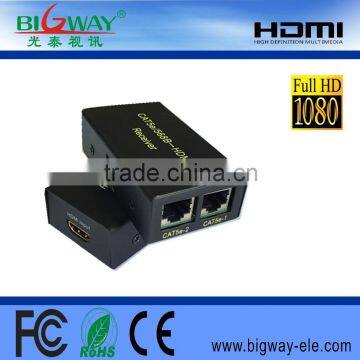 HDMI Extender to 30m Over twoCAT5e/568B, Transimitter+Receiver