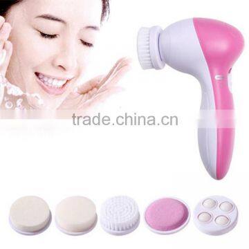 5 IN 1 multifunction Inductive charging sonic electric facial cleansing brush 5 in 1 beauty massager