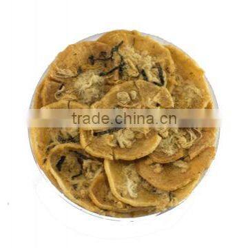 Crispy Shrimp Chip With Pork Flossy & Seaweed